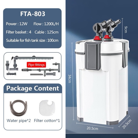 Lọc thùng cao cấp JINWA - Siêu mạnh, tích hợp lọc váng xoay, thổi oxy, bơm mạnh mẽ êm ái, tiết kiệm điện