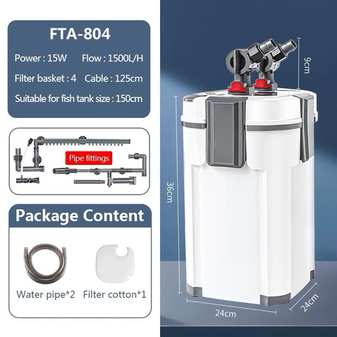 Lọc thùng cao cấp JINWA - Siêu mạnh, tích hợp lọc váng xoay, thổi oxy, bơm mạnh mẽ êm ái, tiết kiệm điện