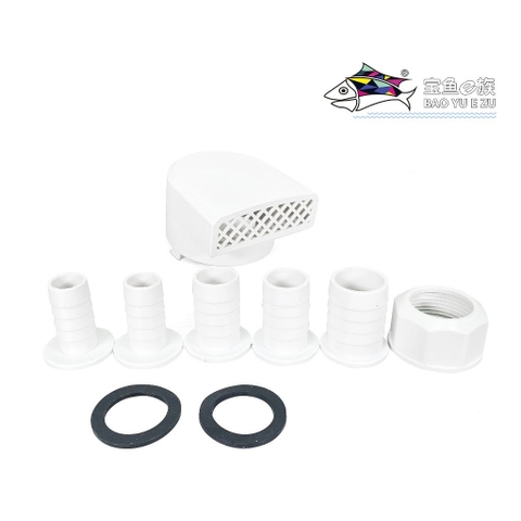 Máy bơm Baoyu BY-F điều khiển 12 chế độ - Tiết kiệm điện, bơm hồ cá hồ koi lọc tràn có phụ kiện hút đáy