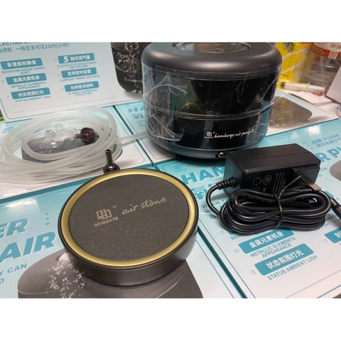 Máy sủi oxy tích điện Mayin 6W - Tự chạy khi mất điện, chống chai pin, siêu êm 28dB, pin 5200mAh hồ cá