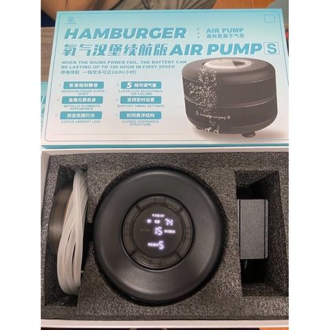 Máy sủi oxy tích điện Mayin 6W - Tự chạy khi mất điện, chống chai pin, siêu êm 28dB, pin 5200mAh hồ cá