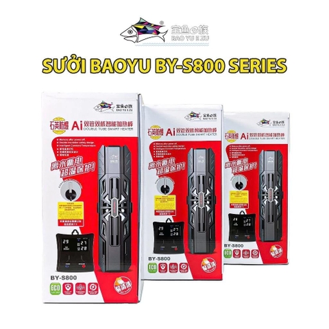 Máy sưởi bể cá 2 cảm biến  Baoyu BY - S800 600W-800W-1000W-1200W-1500W
