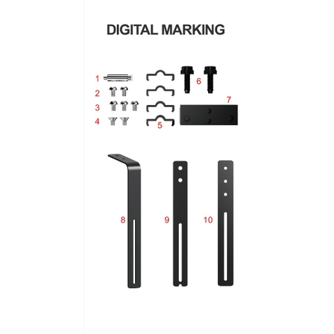 Giá treo đèn thuỷ sinh nhôm, Giá treo đèn hợp kim nhôm chân dẹt, Chân Treo Đèn Bể Cá màu đen