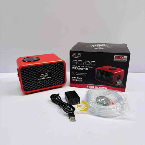 Sủi tích điện Fish Power 1 vòi / 2 vòi, trang bị cảm ứng màn hình thông minh - Sủi thế hệ mới cho bể thủy sinh