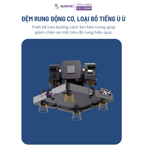 Máy sủi oxy AIRBOX+ cao cấp mẫu mới 2026, siêu êm, đẹp sang trọng cho bể cá