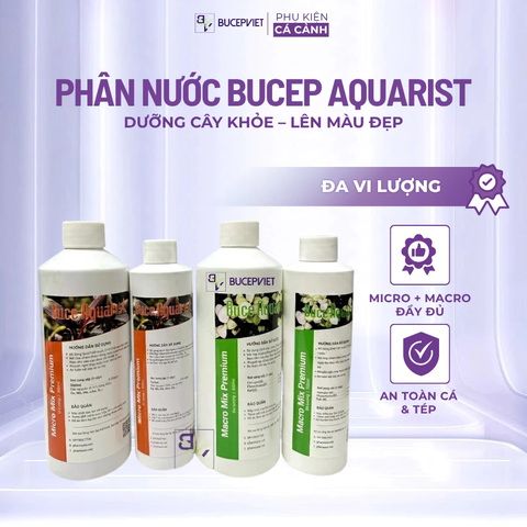 Phân nước Aquarist 250ml/500ml - Cung cấp đầy đủ đa lượng, vi lượng, bổ sung dinh dưỡng cho bucep ráy rêu dương xỉ, hỗ trợ cây khỏe an toàn cho cá tép