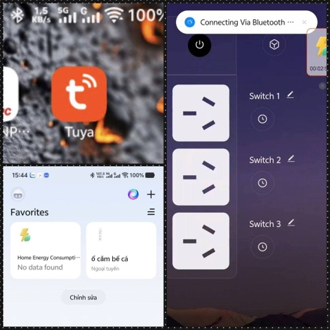 Ổ điện thông minh Wi-Fi hãng DELIXI, điều khiển qua app Tuya,hẹn giờ độc lập, cổng C 20W + 3 ổ 220V