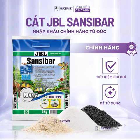 Cát nền thủy sinh JBL Sansibar 5kg - Cát hạt mịn cho cá chuột, pleco, hồ thủy sinh cá cảnh, giữ nền sạch đẹp tự nhiên