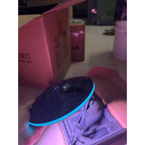 Đèn UFO Lux 80w Viền Xanh Chỉnh App (80W) - Hệ led cao cấp với 3 kênh màu RGB tuỳ chỉnh, kết hợp 14 chế độ ánh sáng
