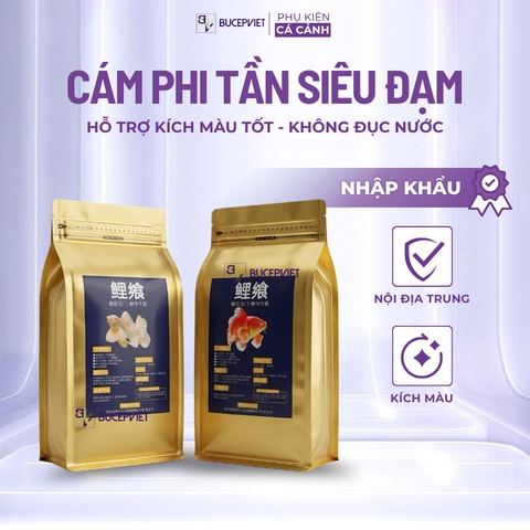Thức ăn Phi Tần 55% siêu đạm - Hỗ trợ kích đỏ kích trắng, phát triển body khung xương, không gây vàng nước