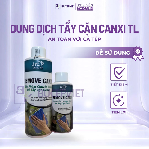 Dung dịch tẩy cặn TL Remove Canxi 100ml/250ml - Làm sạch cặn canxi bể kính, xử lý vết ố kính hồ cá thủy sinh