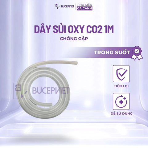 Dây sủi oxy CO2 1m - Dây mềm độ bền cao, dẫn khí ổn định cho hồ cá thủy sinh