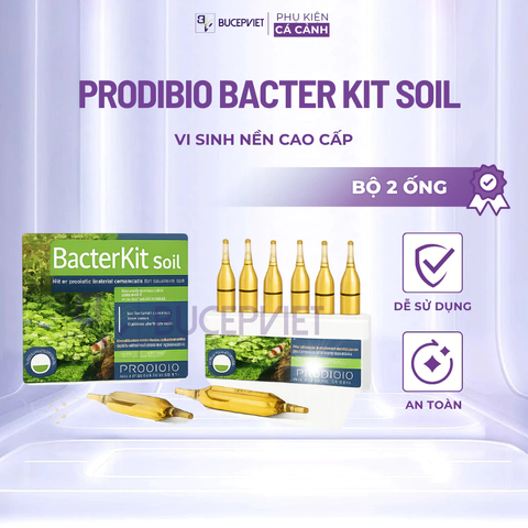 Vi sinh nền Prodibio Bacter Kit Soil bộ 2 ống - Khởi tạo hệ vi sinh nền, phân hủy cặn hữu cơ, hỗ trợ cây thủy sinh