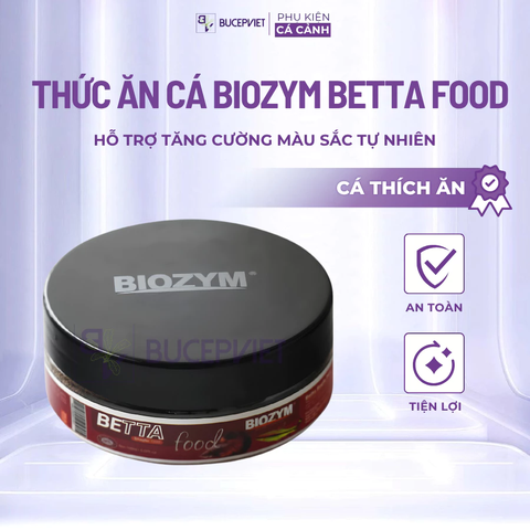 Thức ăn cá Biozym Betta Food 60g - Dành cho cá Betta, Neon và cá ăn thịt, tăng màu sắc, hỗ trợ sinh trưởng khỏe mạnh