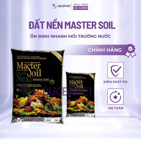 Đất nền Master Soil Nhật Bản 3L/8L – Giàu dinh dưỡng cho cây thủy sinh, ổn định pH nhanh, hỗ trợ tép cá phát triển