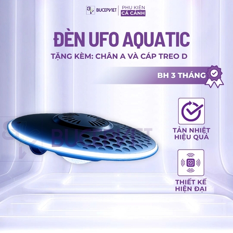 Đèn UFO Aquatic WRGB 80W - Đèn LED WRGB toàn phổ điều khiển App, tăng màu cá, hỗ trợ cây thủy sinh