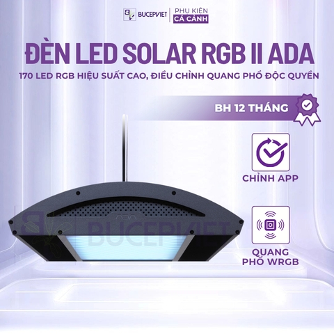 Đèn LED Solar RGB II ADA 180W - Đèn WRGB toàn phổ điều khiển App, tăng màu cây thủy sinh bể cá cảnh