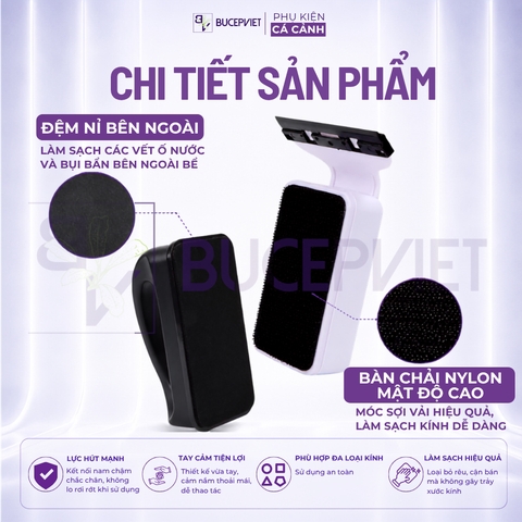 Cọ nam châm vệ sinh bể YEE CLS-009/CLS-110 - Làm sạch rêu tảo hồ cá, lực hút mạnh, chống trầy kính
