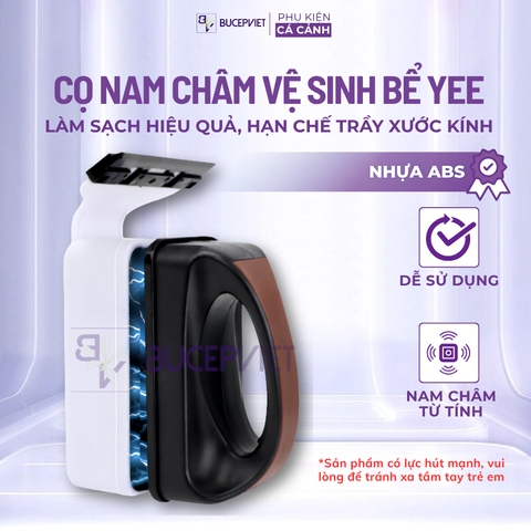 Cọ nam châm vệ sinh bể YEE CLS-009/CLS-110 - Làm sạch rêu tảo hồ cá, lực hút mạnh, chống trầy kính