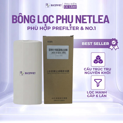 Bông lọc Netlea chính hãng – Thay thế cho lọc phụ Netlea Marine, lọc bụi mịn hiệu quả cho hồ cá thủy sinh