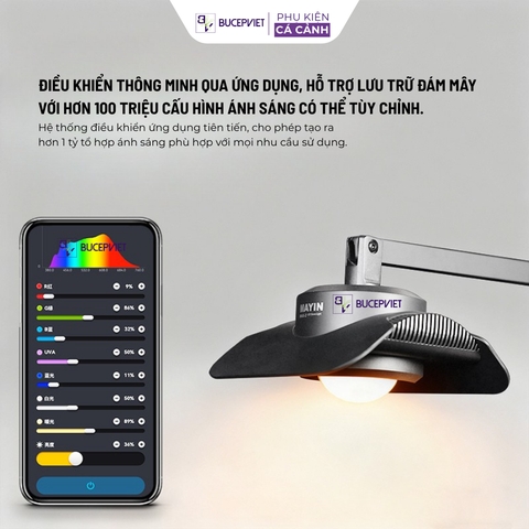 Đèn LED MAYIN T MAX Downlight Thông Minh, Điều Khiển App Cho Bể Cá Cảnh Cao Cấp