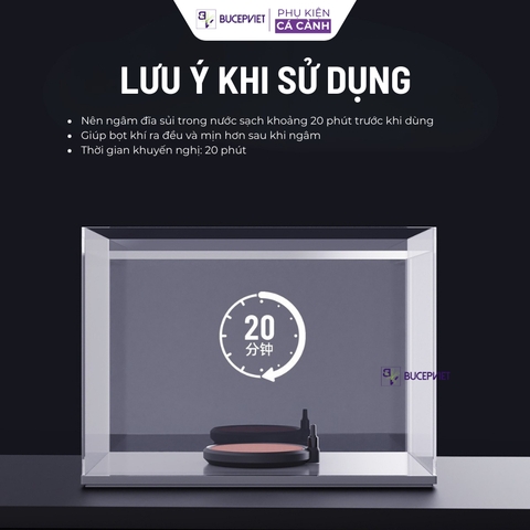 Đĩa sủi oxy Hurricane bọt khí mịn, cấp oxy đều cho bể cá - Bọt khí đều, không tắc nghẽn.