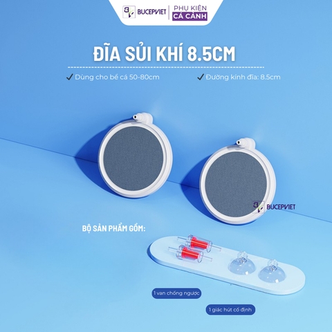 Đĩa sủi oxy Hurricane bọt khí mịn, cấp oxy đều cho bể cá - Bọt khí đều, không tắc nghẽn.