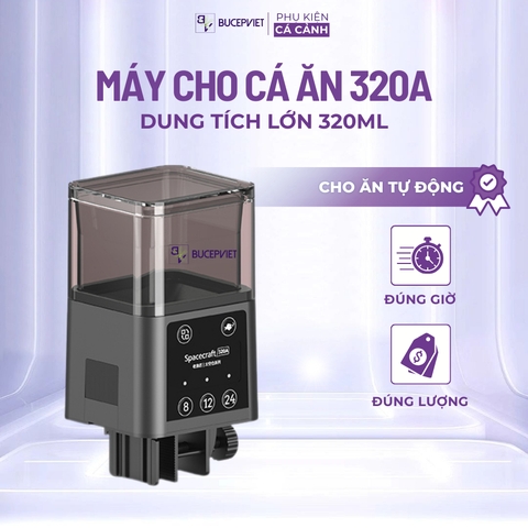 Máy cho cá ăn tự động Aqua Smith 320A – Cho ăn đúng giờ, chống ẩm 3 lớp, hẹn giờ 3 chế độ, dùng PIN
