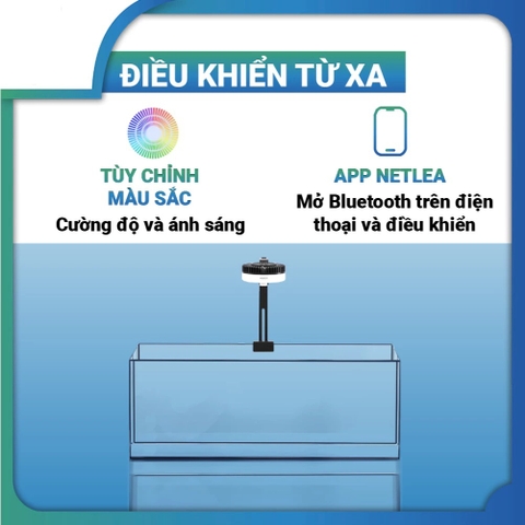 Đèn Netlea Aquatime AT900WS  - Đèn LED bể cá, thủy sinh tùy chỉnh qua App, ánh sáng tự nhiên (KÈM GIÁ TREO)