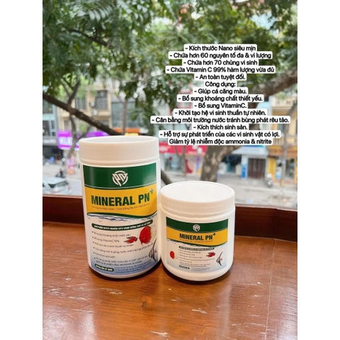 Khoáng bột vi sinh Mineral PN+ 250g/500g- Bổ sung khoáng đa vi lượng, vitamin C, hỗ trợ ổn định nước
