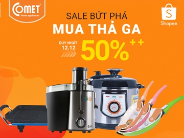 Shopee 12.12 - Comet sale bức phá, sắm thả ga