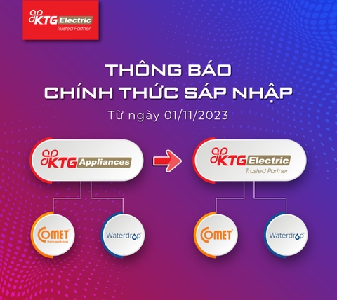 THÔNG BÁO CHÍNH THỨC: Sáp nhập 𝐊𝐓𝐆 𝐀𝐩𝐩𝐥𝐢𝐚𝐧𝐜𝐞𝐬 vào 𝐊𝐓𝐆 𝐄𝐥𝐞𝐜𝐭𝐫𝐢𝐜