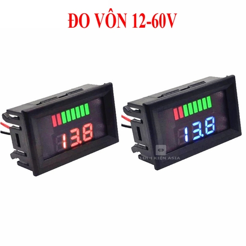 Đồng hồ đo mức pin lithium 12-72V xe đạp điện - đo pin ắc quy ô tô