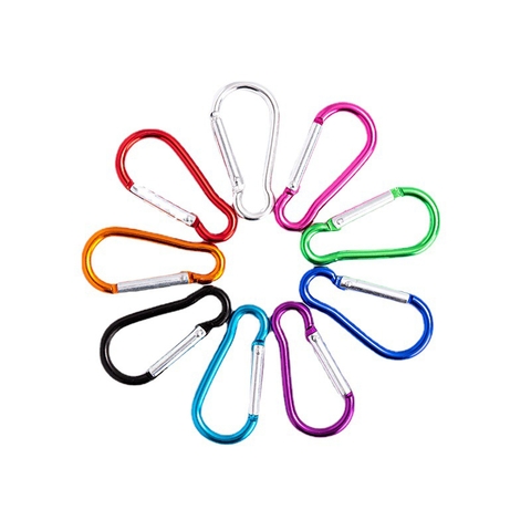 Móc khóa lò xo hợp kim nhôm treo đồ tiện dụng dài 46,5mm (màu ngẫu nhiên)