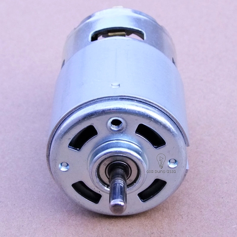 Động cơ 775 mạnh mẽ trục tròn có bạc đạn và quạt tản nhiệt - điện áp DC 12-30V