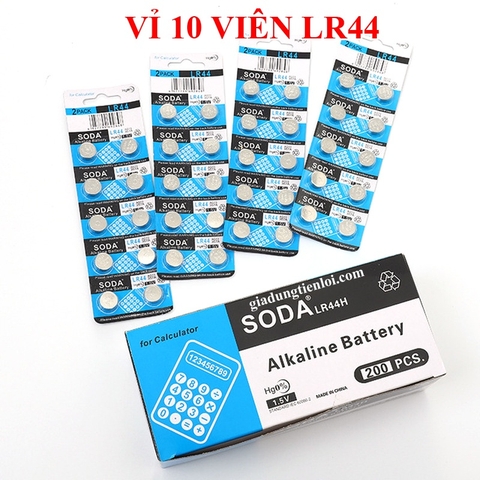 Vỉ 10 viên pin cúc áo AG13/LR44 AG10/LR1130 AG3/LR41 - pin đồng hồ điện tử