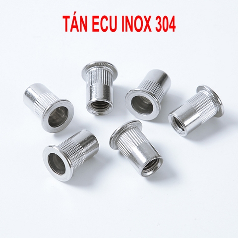 Combo 5-10 tán ecu rút INOX 304 size M3 M4 M5 M6 M8 M10 không gỉ