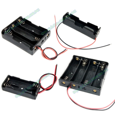 Đế gắn pin 18650 Nối Tiếp - khay đựng pin nối tiếp có dây Đế lò xo gắn pin 1/2/3/4 cell li-ion