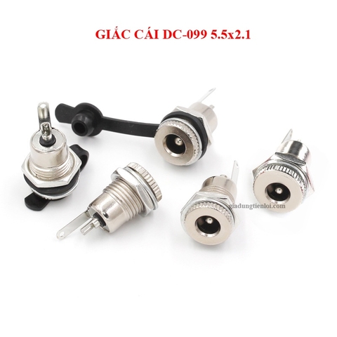 Chân giắc cái DC-099 chuẩn 5.5mm x 2.1mm (có cao su chống nước)
