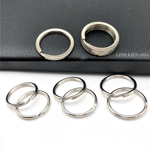 Combo 10 Khoen tròn móc khóa phụ kiện treo balo đường kính 30mm