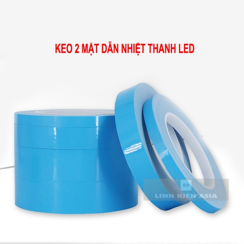 Cuộn băng keo 2 mặt DẪN NHIỆT dài 25 mét dán linh kiện, đèn LED
