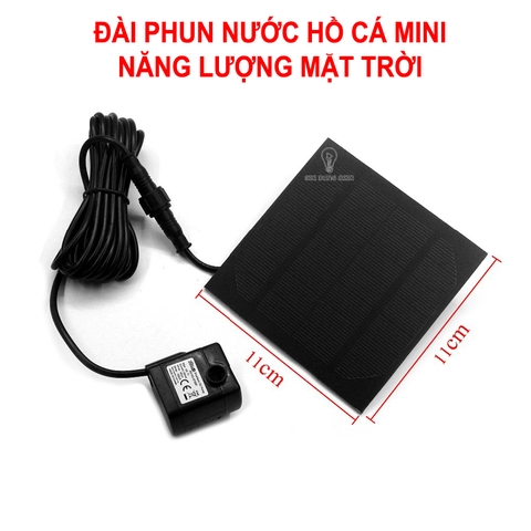 Máy bơm năng lượng mặt trời trang trí hòn non bộ bể cá - đài phun nước mini