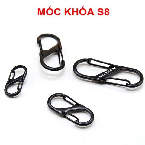 Móc khóa S8 có lò xo hợp kim kẽm phụ kiện đeo ba lô