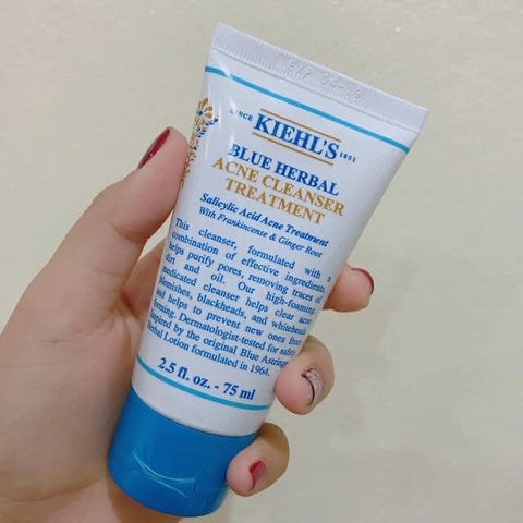 Kiehls blue herbal acne cleanser treatment