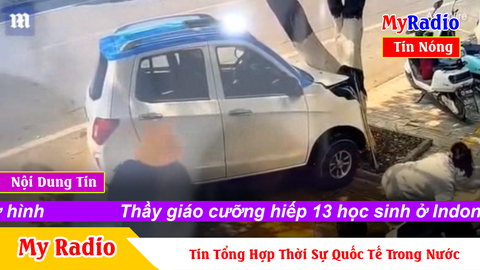 Cô gái thoát chết trong gang tấc khi ô tô lao thẳng về mình.