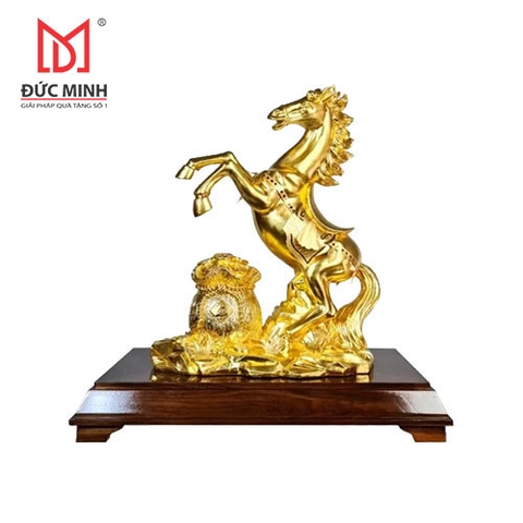 Tượng Ngựa tài lộc mạ vàng 3302