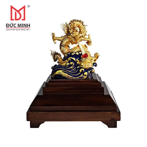 Tượng Rồng phun ngọc mạ vàng 3305