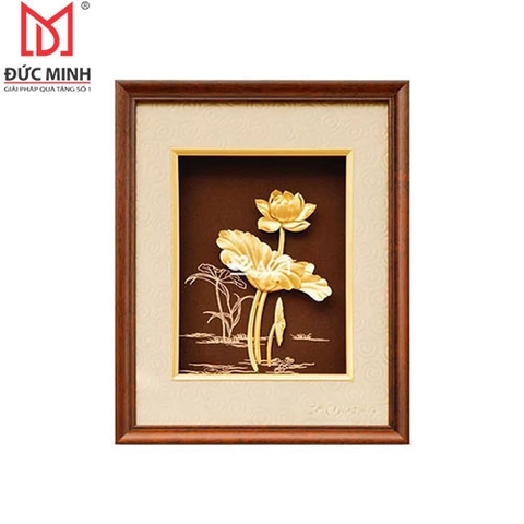 Tranh hoa sen mạ vàng 3405