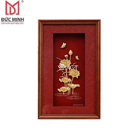 Tranh hoa sen mạ vàng 3406