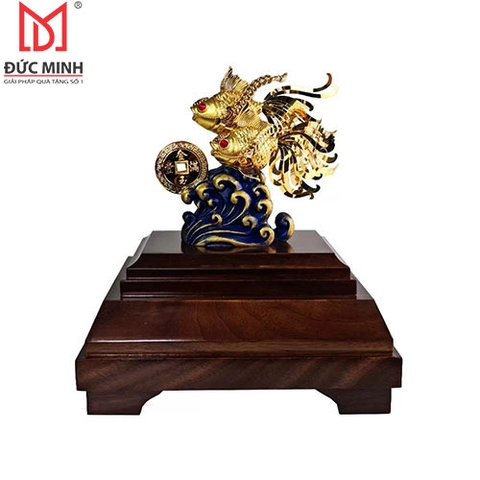 Tượng cá vàng mạ vàng 3312
